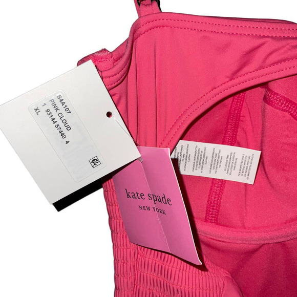 kate spade new york Women's Smocked Underwire One-Piece Swimsuit XL NWT - Picture 5 of 11